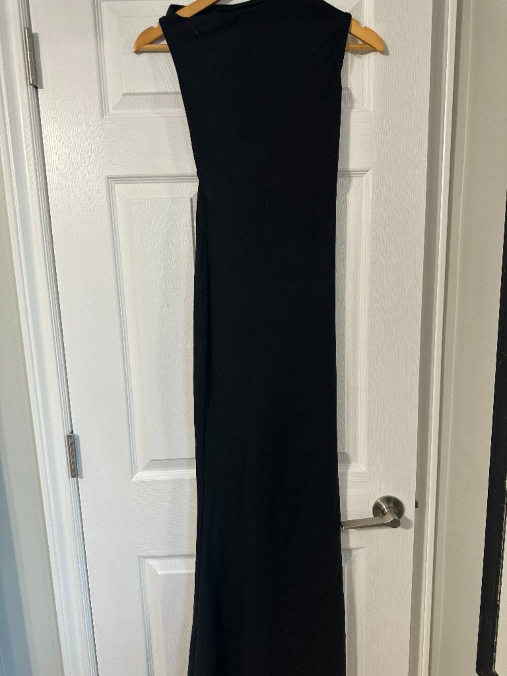 Meshki Black Highneck Maxi Dress w/ Back Cutout
